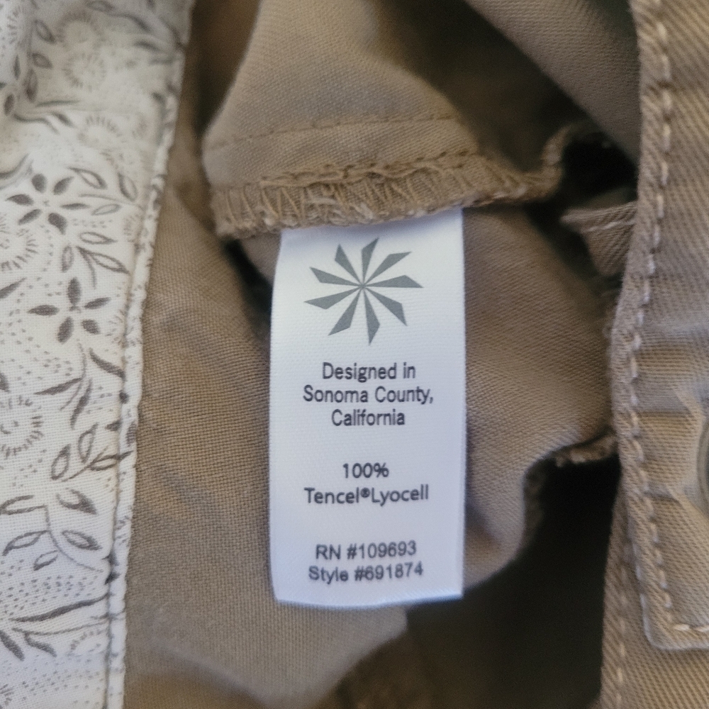 Athleta Women Tencel Pant Wide Leg Tan 4 Tall 34.5" Inseam Lightweight Relaxed - Picture 11 of 13